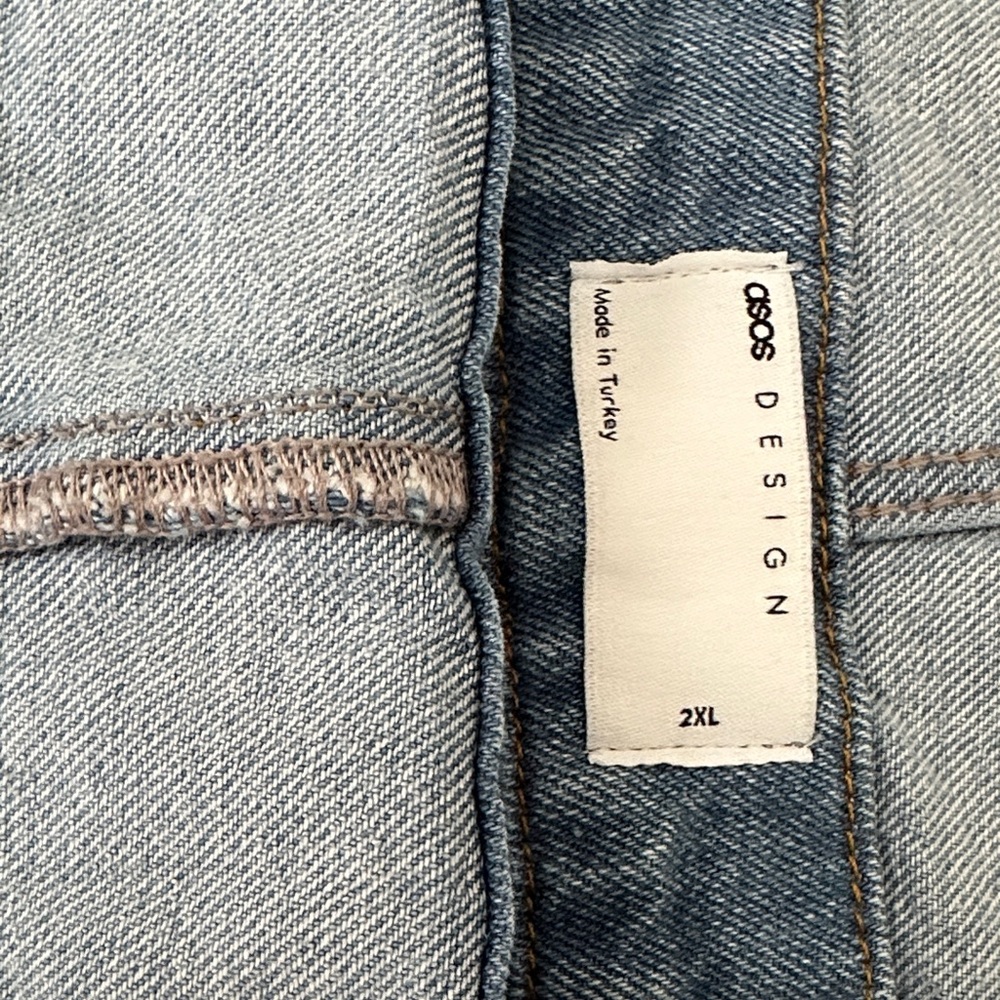 ASOS Light Blue Denim Overall Shorts - Picture 7 of 16